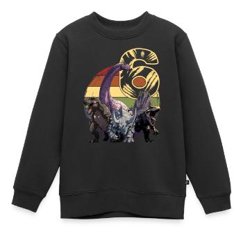 Coole Dinosaurier 6 Jahre 6. Geburtstag Geschenk - Kinder Premium Organic Sweatshirt - Schwarz - Vorne - AI Model Kid Female (0cm)