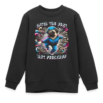 Breakdance B-boy Catch the Beat - Sweat Premium enfant bio - noir - Devant - AI Model Kid Female (0cm)