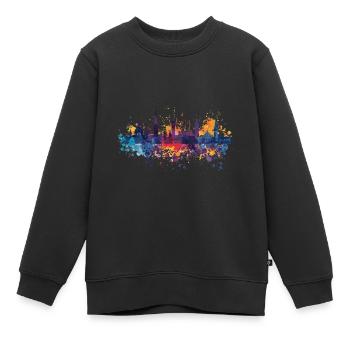 Chemnitz - Kinder Premium Organic Sweatshirt - Schwarz - Vorne - AI Model Kid Female (0cm)