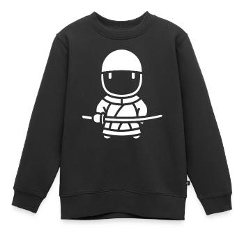 KENDO - Sweat Premium enfant bio - noir - Devant - AI Model Kid Female (0cm)
