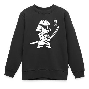 KENDO - Sweat Premium enfant bio - noir - Devant - AI Model Kid Female (0cm)