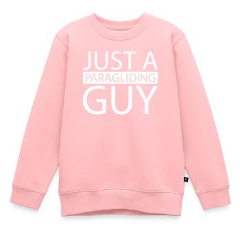Paragleiter Paragleiten Just A Paragliding Guy - Kinder Premium Organic Sweatshirt - Rosa - Vorne - AI Model Kid Female (0cm)