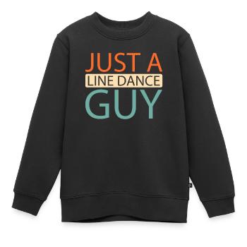Line Dance Just A Line Dance Guy - Kinder Premium Organic Sweatshirt - Schwarz - Vorne - AI Model Kid Female (0cm)