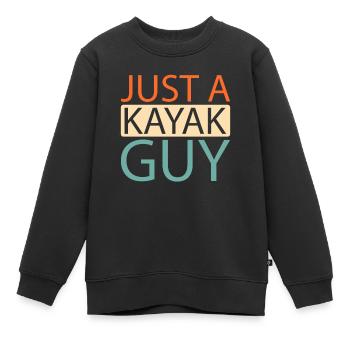 Kajaker Just A Kayak Guy - Kinder Premium Organic Sweatshirt - Schwarz - Vorne - AI Model Kid Female (0cm)