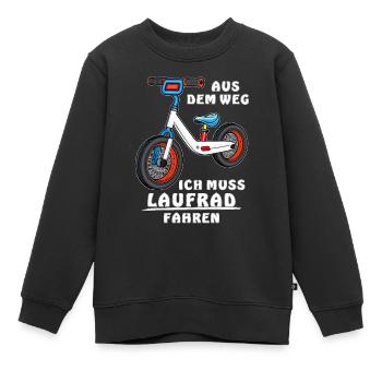 DOIT FAIRE DU VÉLO D’ÉQUILIBRE - Sweat Premium enfant bio - noir - Devant - AI Model Kid Female (0cm)