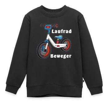 LAUFRAD BEWEGER - Kinder Premium Organic Sweatshirt - Schwarz - Vorne - AI Model Kid Female (0cm)