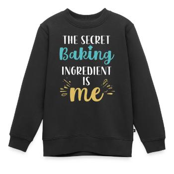 Die geheime Zutat zum Backen bin ich - Kinder Premium Organic Sweatshirt - Schwarz - Vorne - AI Model Kid Female (0cm)