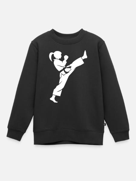karate - Sweat Premium enfant bio - noir