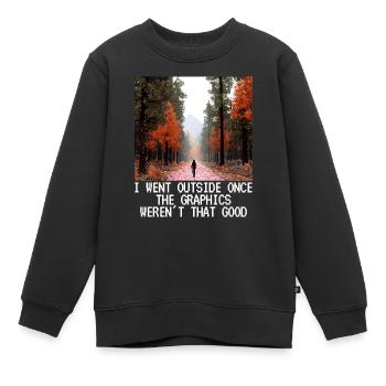 Lustig Pixelart Pixel Grafik Sarkasmus Geschenk - Kinder Premium Organic Sweatshirt - Schwarz - Vorne - AI Model Kid Female (0cm)