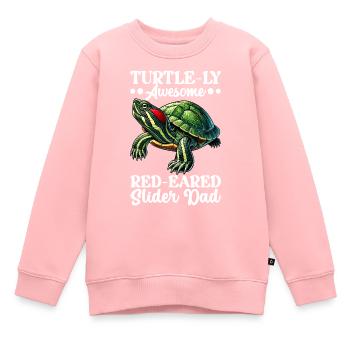Tortue Tortue à oreilles rouges - Sweat Premium enfant bio - rose - Devant - AI Model Kid Female (0cm)