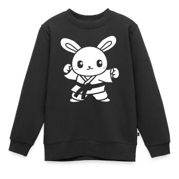 Judo - Kinder Premium Organic Sweatshirt - Schwarz - Vorne - AI Model Kid Female (0cm)