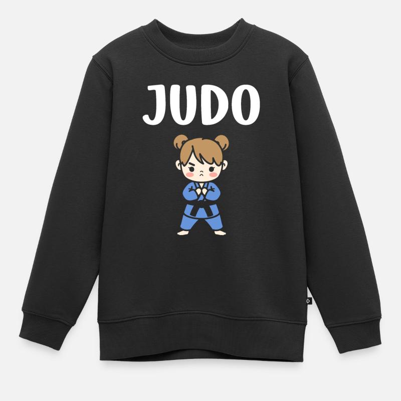 judo - Sweat Premium enfant bio - noir