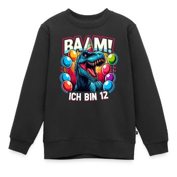 12 Jahre Geschenk Geburtstag Junge Mädchen - Kinder Premium Organic Sweatshirt - Schwarz - Vorne - AI Model Kid Female (0cm)