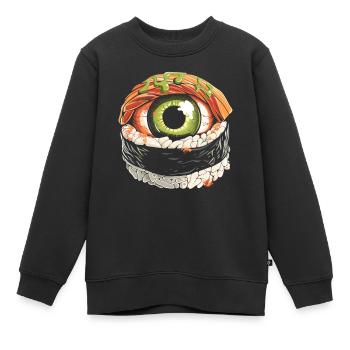 Weirdcore Ästhetik Sashimi Augapfel Sushi Gruselig - Kinder Premium Organic Sweatshirt - Schwarz - Vorne - AI Model Kid Female (0cm)