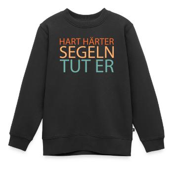 Voilier Voilier - Sweat Premium enfant bio - noir - Devant - AI Model Kid Female (0cm)