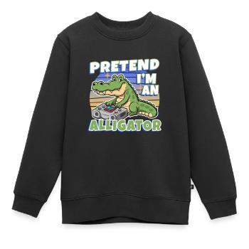 Pretend I'm An Alligator - Kids Premium Organic Sweatshirt - black - Front - AI Model Kid Female (0cm)