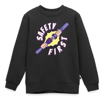 Ceinture de sécurité Safety First - Sweat Premium enfant bio - noir - Devant - AI Model Kid Female (0cm)