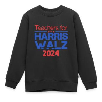 Enseignant pour Harris Walz 2024 - Sweat Premium enfant bio - noir - Devant - AI Model Kid Female (0cm)