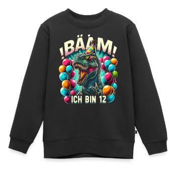 12 Jahre Geschenk Geburtstag Junge Mädchen - Kinder Premium Organic Sweatshirt - Schwarz - Vorne - AI Model Kid Female (0cm)
