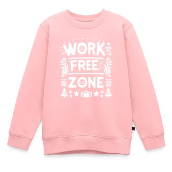 Zone sans travail - Sweat Premium enfant bio - rose - Devant - AI Model Kid Female (0cm)