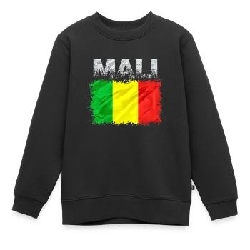 Mali - Kinder Premium Organic Sweatshirt - Schwarz - Vorne - AI Model Kid Female (0cm)