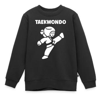 Taekwondo - Kinder Premium Organic Sweatshirt - Schwarz - Vorne - AI Model Kid Female (0cm)
