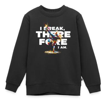 Breakdance B-boy Je casse donc je suis - Sweat Premium enfant bio - noir - Devant - AI Model Kid Female (0cm)