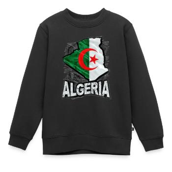 Algerien - Kinder Premium Organic Sweatshirt - Schwarz - Vorne - AI Model Kid Female (0cm)