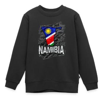 Namibia - Kinder Premium Organic Sweatshirt - Schwarz - Vorne - AI Model Kid Female (0cm)