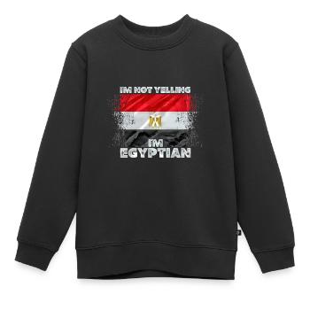 Égypte - Sweat Premium enfant bio - noir - Devant - AI Model Kid Female (0cm)