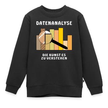 L’ANALYSE DES DONNÉES : L’ART DE LA COMPRENDRE - Sweat Premium enfant bio - noir - Devant - AI Model Kid Female (0cm)