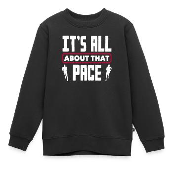 Es Geht Alles Um Das Tempo - Kinder Premium Organic Sweatshirt - Schwarz - Vorne - AI Model Kid Female (0cm)