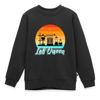 Reine du labo - Sweat Premium enfant bio - noir - Devant - AI Model Kid Female (0cm)