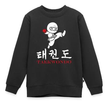 Taekwondo - Kinder Premium Organic Sweatshirt - Schwarz - Vorne - AI Model Kid Female (0cm)