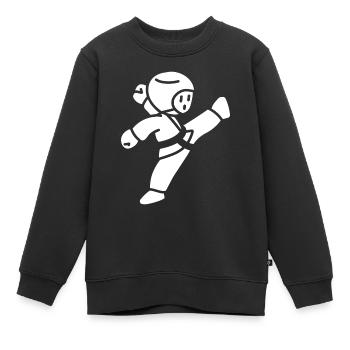 Taekwondo - Kinder Premium Organic Sweatshirt - Schwarz - Vorne - AI Model Kid Female (0cm)