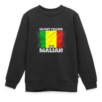 Mali - Kinder Premium Organic Sweatshirt - Schwarz - Vorne - AI Model Kid Female (0cm)