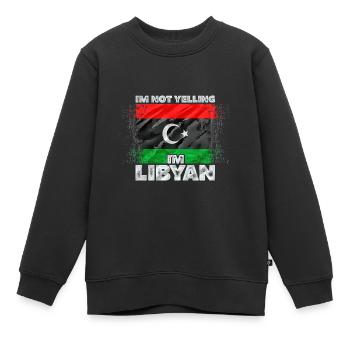 Libyen - Kinder Premium Organic Sweatshirt - Schwarz - Vorne - AI Model Kid Female (0cm)