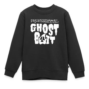 Appât fantôme professionnel Halloween - Sweat Premium enfant bio - noir - Devant - AI Model Kid Female (0cm)