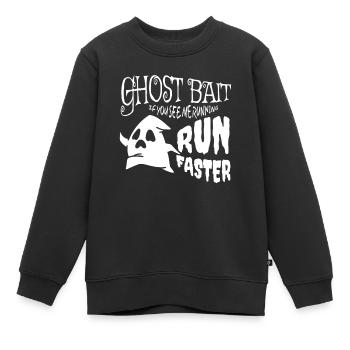 Appât fantôme courir plus vite fantômes Halloween - Sweat Premium enfant bio - noir - Devant - AI Model Kid Female (0cm)
