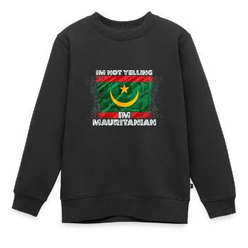 Mauritanie - Sweat Premium enfant bio - noir - Devant - AI Model Kid Female (0cm)