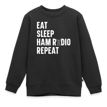 Ham Radio Amateur Radio Amateur Radio - Sweat Premium enfant bio - noir - Devant - AI Model Kid Female (0cm)