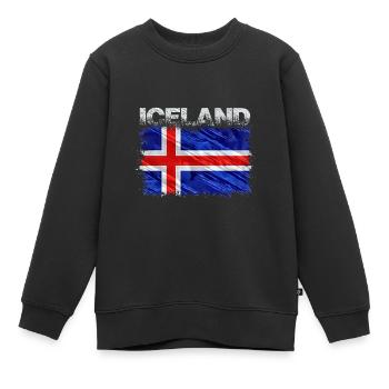 Island - Kinder Premium Organic Sweatshirt - Schwarz - Vorne - AI Model Kid Female (0cm)