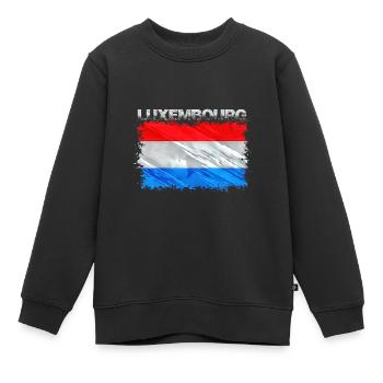 Luxembourg - Sweat Premium enfant bio - noir - Devant - AI Model Kid Female (0cm)