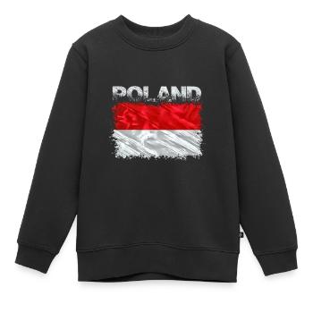 Polen - Kinder Premium Organic Sweatshirt - Schwarz - Vorne - AI Model Kid Female (0cm)