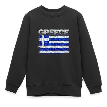 Griechenland - Kinder Premium Organic Sweatshirt - Schwarz - Vorne - AI Model Kid Female (0cm)
