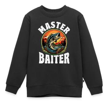 Lustiger Spruch Zum Angeln Für Mann - Kinder Premium Organic Sweatshirt - Schwarz - Vorne - AI Model Kid Female (0cm)