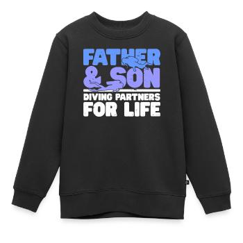 Plongée sous-marine - Sweat Premium enfant bio - noir - Devant - AI Model Kid Female (0cm)