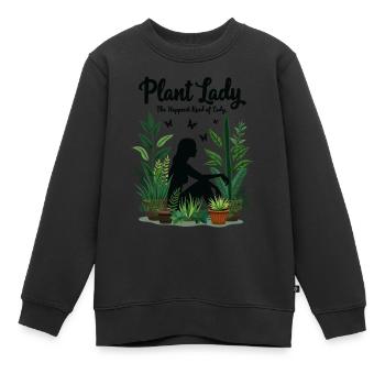 DAME DES PLANTES - Sweat Premium enfant bio - noir - Devant - AI Model Kid Female (0cm)