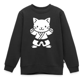 Judo - Kinder Premium Organic Sweatshirt - Schwarz - Vorne - AI Model Kid Female (0cm)