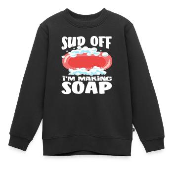 Schäum Ab Ich Mache Seife Lustiger Spruch - Kinder Premium Organic Sweatshirt - Schwarz - Vorne - AI Model Kid Female (0cm)